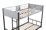 ZUN Metal Twin over Twin Bunk Bed with Vent Board/ Heavy-duty Sturdy Metal/ Noise Reduced/ Safety W427P154977