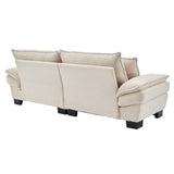 Corduroy Sofa Sleeper Couch Loveseat Sofa with Pillows Comfy Upholstered Deep Seat Sofa for W676P184129