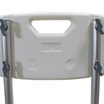 ZUN Medical Bathroom Safety Shower Tub Aluminium Alloy Bath Chair Seat Bench with Removable Back White 46933566