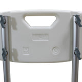 ZUN Medical Bathroom Safety Shower Tub Aluminium Alloy Bath Chair Seat Bench with Removable Back White 46933566