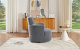 360&deg Swivel Chair Upholstered Accent Barrel Chair Swivel Round Sofa Chair with Adjustable Headrest N719P272676E