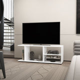 Tubac TV Rack in Melamine with Open Storage, White B128P237132