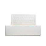 ZUN Brooks Contemporary Tufted Shelter Platform Bed, King, Antique White Polyester B2719P238239