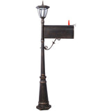 Mailbox/Post Light Combination Kit , Post with Mailbox, Fluted Base, Decorative Modern Mailbox with W465P230043