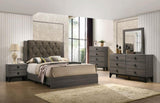 Contemporary 1pc California King Size Bed Bedroom Furniture Tufted Design Headboard Rubberwood 1pc B011P236788