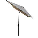 ZUN 10 x 6.5t Rectangular Patio Solar LED Lighted Outdoor Umbrellas with Crank and Push Button Tilt for 84267153