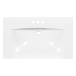 ZUN 30" Single Bathroom Basin Sink, Vanity Top Only, 3-Faucet Holes, Resin WF316527AAK