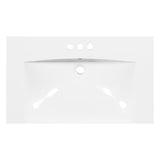 ZUN 30" Single Bathroom Basin Sink, Vanity Top Only, 3-Faucet Holes, Resin WF316527AAK