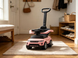 2-in-1 Baby Push Car & Ride-On, Push Handle with Safety Guardrail, Pink 71659004