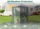 White Portable Mini Greenhouse 39"x20"x59" Tool-Free Assembly PE Grid Cover Grow Tent for Balcony 11199391