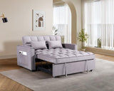 Pull Out Couch Bed-3 in 1 Convertible Sofa Upgraded wear-resistant suede fabric Sleeper Chair W1910P268805