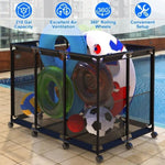 ZUN 48.4x30.1x33.3in Pool Storage Bin, 210 Gallon for holding swimming equipment,Holder for Noodles, 34171966