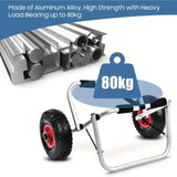 ZUN Foldable Kayak Cart, Kayak Kayak Trolley, Lightweight Kayak Accessories Universal Transport Canoe 11149462