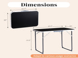 2.3ft Aluminum Camping Folding Table black 73312515