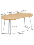 Extendable table,DINING TABLE,OFFICE TABLE,COFFEE TABLE,metal leg,MDF top,100/140/180x100x75cm,OAK W234P288304