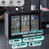 ORIKOOL 53 inch Beverage Refrigerators 3 Glass Door Back Bar, 480 Cans Cooler, Commercial Beer Wine W2095P162751