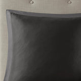 8 Piece Embroidered Comforter Set Dark Grey Cal King B035P266660