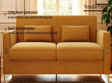 FX-P18-ORLuxury Velvet Sofa with Gold Accents - Modern 3-Seat Couch with Plush Cushions, W57649842