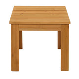 Wooden Square Side End Table Patio Coffee Bistro Table Indoor Outdoor Natural 77175873