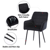 Dining Chairs Set of 1, Upholstered Kitchen Chairs with Comfortable Seat, velvet Dining Chairs with W3112P262801