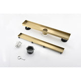 12 Inches Linear Shower Drain, Included Hair Strainer and Leveling Feet W2287P151508