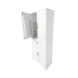 ZUN Bathroom Storage Cabinet with Doors and Drawer, Multiple Storage Space, Adjustable Shelf, White 47035858