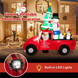 8ft Inflatable Santa Car Decor - Built-in LED Lights, Christmas TreeSnowmenPenguin, Colorful 19474685