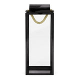 ZUN LARRY 22"H STAINLESS STEEL LANTERN 72177.00BLK