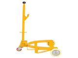 55 Gallon Drum Dolly, 1200lbs capacity, with 2 fixed PU Wheels and 1 swivel wheel - Low Profile W2019P296677
