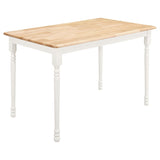 ZUN Natural and White Dining Table B062P145608