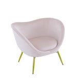 Modern Accent Chair for Living Room, Lounge Chair for Bedroom with Gold Metal Legs, Vanity Chair for N765P205107P