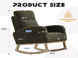 Modern Accent Rocking Chair Rocking Chair with Solid Wood Legs, Upholstered Nursery Glider Rocker, 86624007