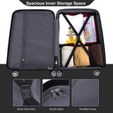 Luggage set of 5 pieces, expandable hard PC luggage set with TSA lock for rotating wheels, W284P202777