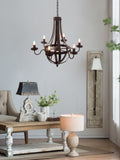 6 - Light Metal Chandelier, Hanging Light Fixture with Adjustable Chain for Kitchen Dining Room W2078138933