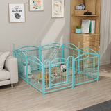 Dog Playpen Indoor 24 inch 8 Panels Metal Dog Pen Pet Dog Fence Outdoor Exercise Pen with Doors, W368P233999