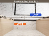Frameless Single sliding shower door 48 "W x 76" H, 1/4 " Clear Tempered Glass, Explosion W1675P412309