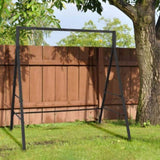 168*106*180cm Flat Top Square Tube 200kg Iron Swing Frame Black 95536765