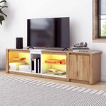 ZUN ModernTV Stand for TVs up to 80'' , Media Console with Multi-Functional Storage, Entertainment WF324787AAK