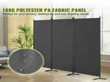 3 Panel Room Dividers, Foldable 89*72 Inch Privacy Panels, Cloth Sectional Dividers for Workspace, 35995625