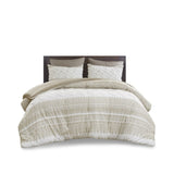King/Cal King 3 Piece Cotton Comforter Set with Chenille Tufting B035128804