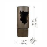 19.7x19.7x56.5" Large Outdoor Water Fountain with Light, Contemporary Calming Elegance Cement Water W2078P313047