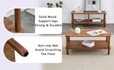 Modern 2-Tier Coffee Table for Living Room Furniture,Rectangular Center Table with Open Storage W3226P279108