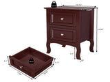 2pcs Country Style Two-Tier Night Tables Large Size Grown 85450800