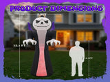 12FT Giant Halloween Inflatable Blow Up Decorations, Grim Reaper with Jack-o'-Lantern Pumpkin Head 19899625