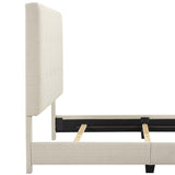 Queen Size Beige Tufted Upholstered Platform Bed B108P160252