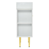 21.6" white Bathroom vanity, Combo Cabinet, Bathroom Storage Cabinet, Single Ceramic Sink, Right 79483389