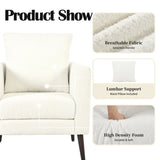 Teddy Fabric Accent Chair, Fabric Armchair Club Chair,Barrel Chair,Upholstered Arm Chair with Solid W1028P236496