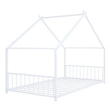 Twin Size Metal House Bed, White MF305886AAK
