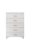 ZUN White 5-Drawer Chest with Metal Legs B062P209024