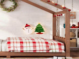 Full House Floor Bed with Support Slats, Solid Wood House Bed Frame for Kids, No Box Spring Needed W1580P535184